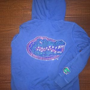 University of Florida bedazzled zipper sweatshirt